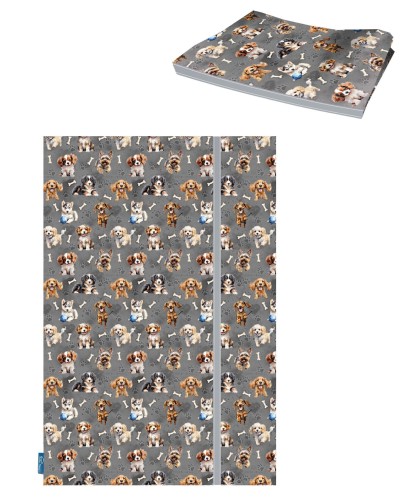 Wielofunkcyjny kocyk z wodoodpornego materiału softshell, pieski